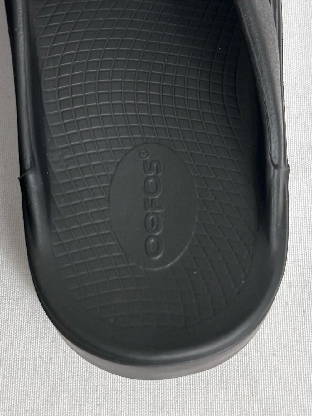 OOFOS OOriginal Recovery Sandal - Size Womens 12/Mens 10 in Black